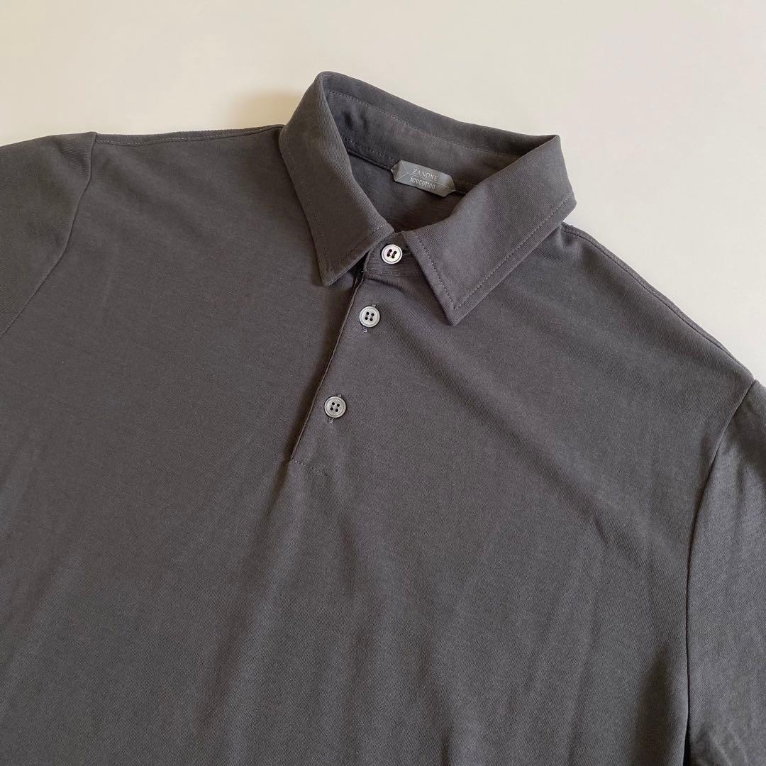 未使用 zanone アイスコットン ポロシャツ 46 グレー イタリア製