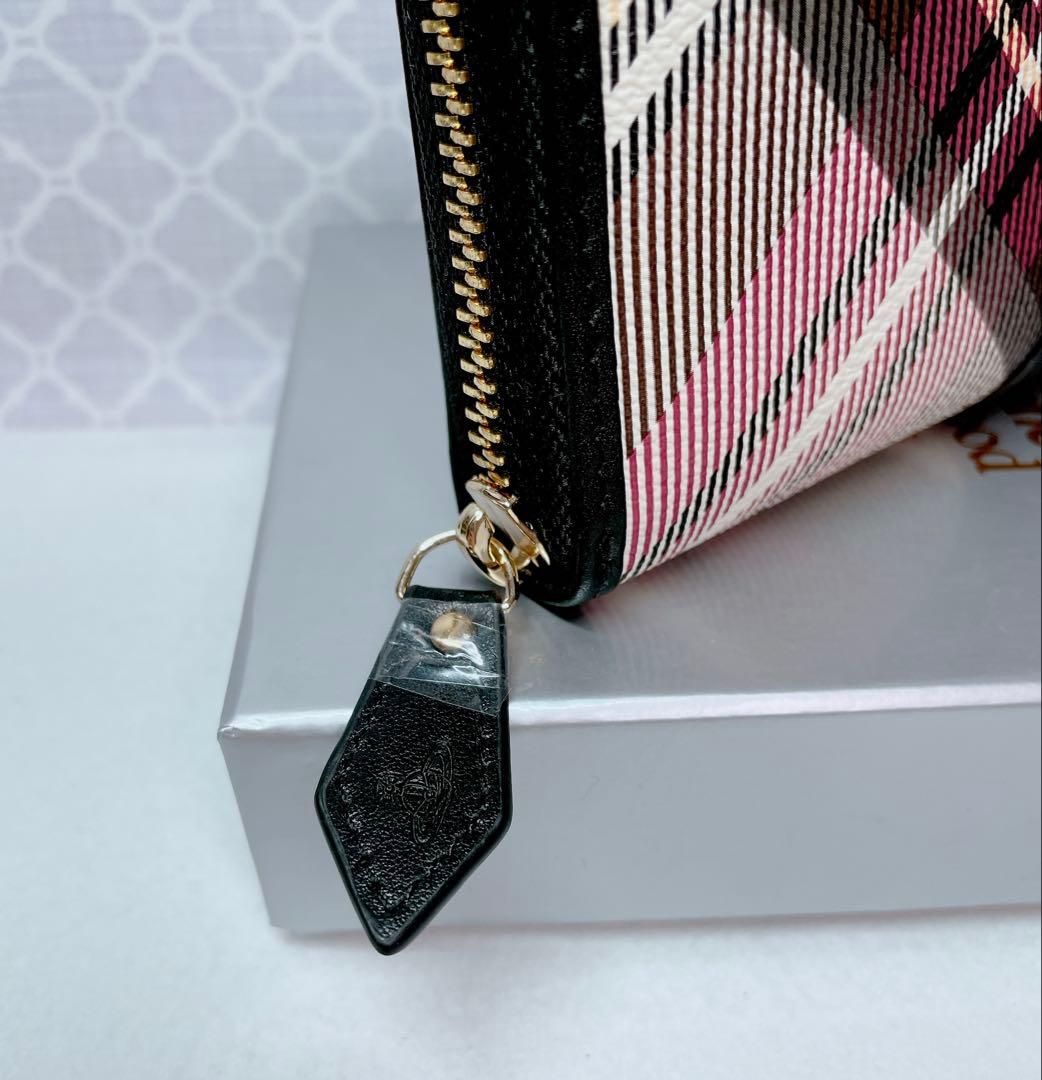 【大人気✨️1点のみ】ヴィヴィアン・ウエストウッド チェック黒 長財布