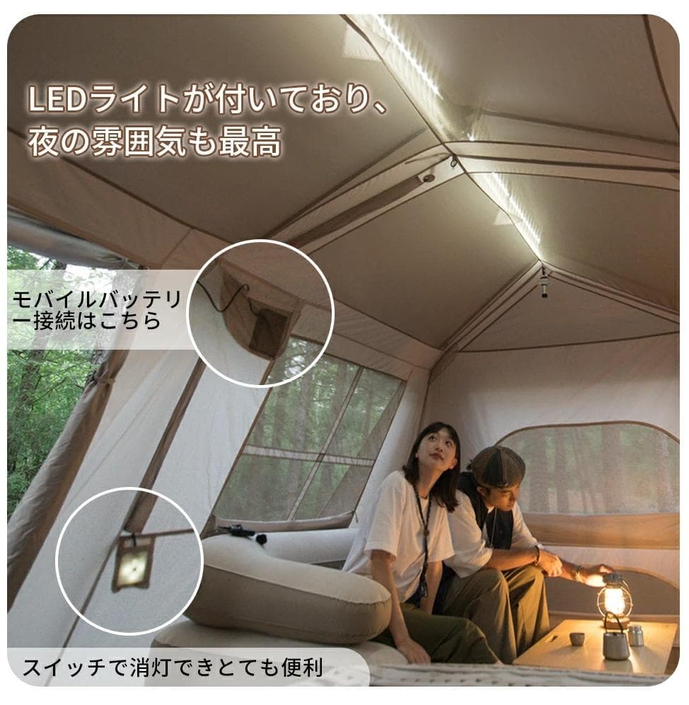 M*0様 Naturehike ロッジ型 ワンタッチテント Village13