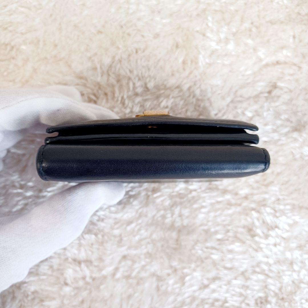 ✨極美品✨YSLサンローラン　カサンドラ　二つ折り　タイニー　オリガミ　ブラック