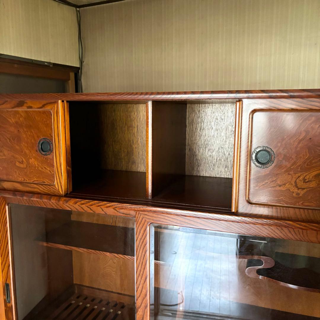 【直接引取限定】茶箪笥 和風 レトロ 箪笥 飾り棚 和箪笥