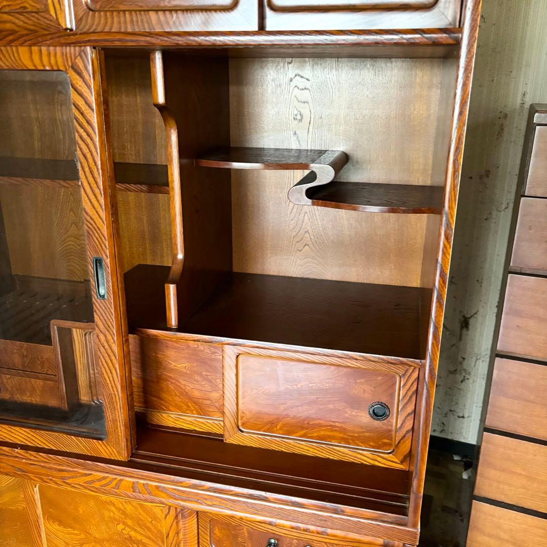 【直接引取限定】茶箪笥 和風 レトロ 箪笥 飾り棚 和箪笥