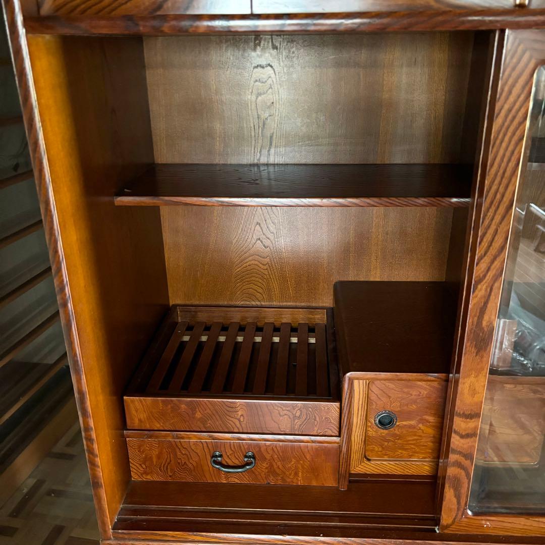 【直接引取限定】茶箪笥 和風 レトロ 箪笥 飾り棚 和箪笥