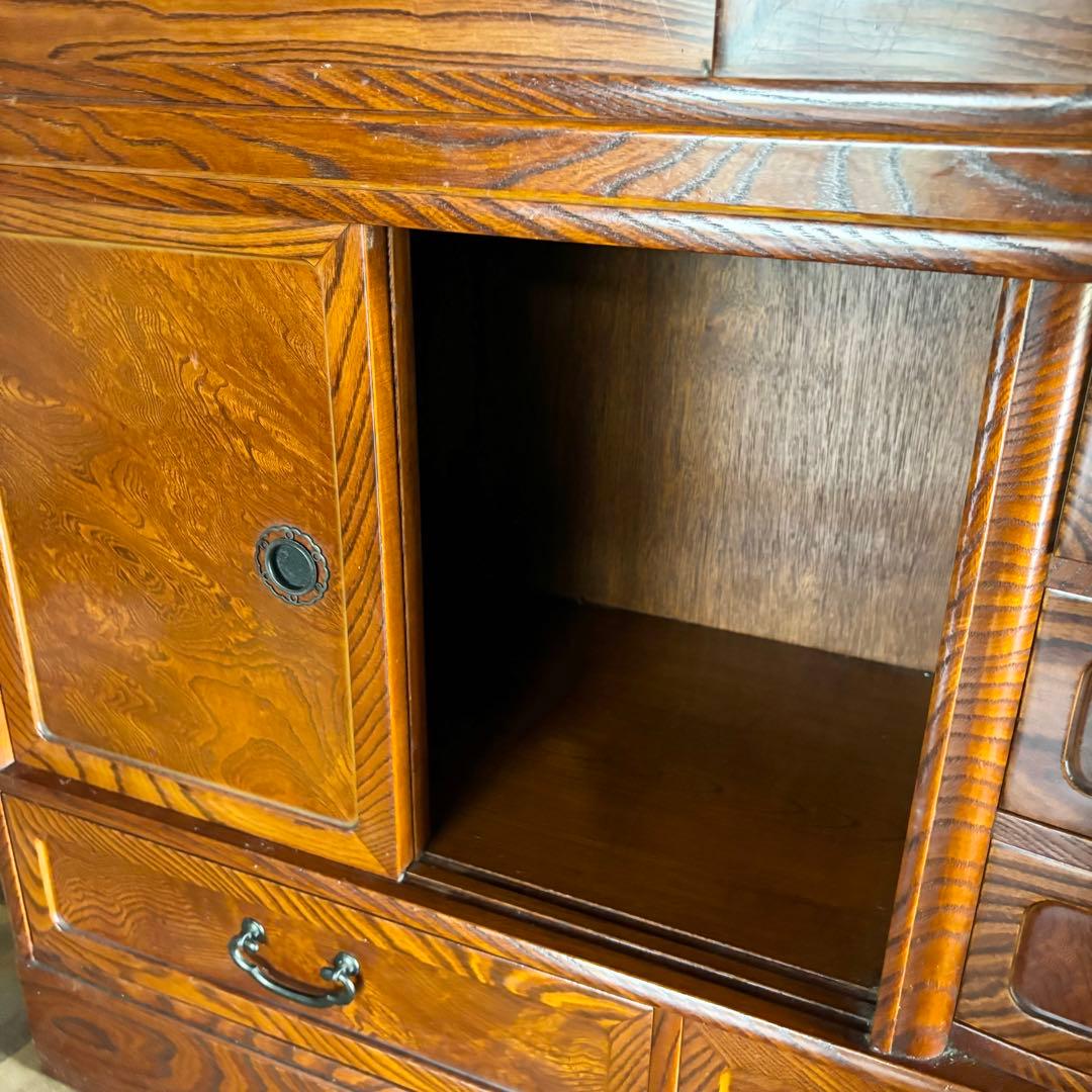 【直接引取限定】茶箪笥 和風 レトロ 箪笥 飾り棚 和箪笥