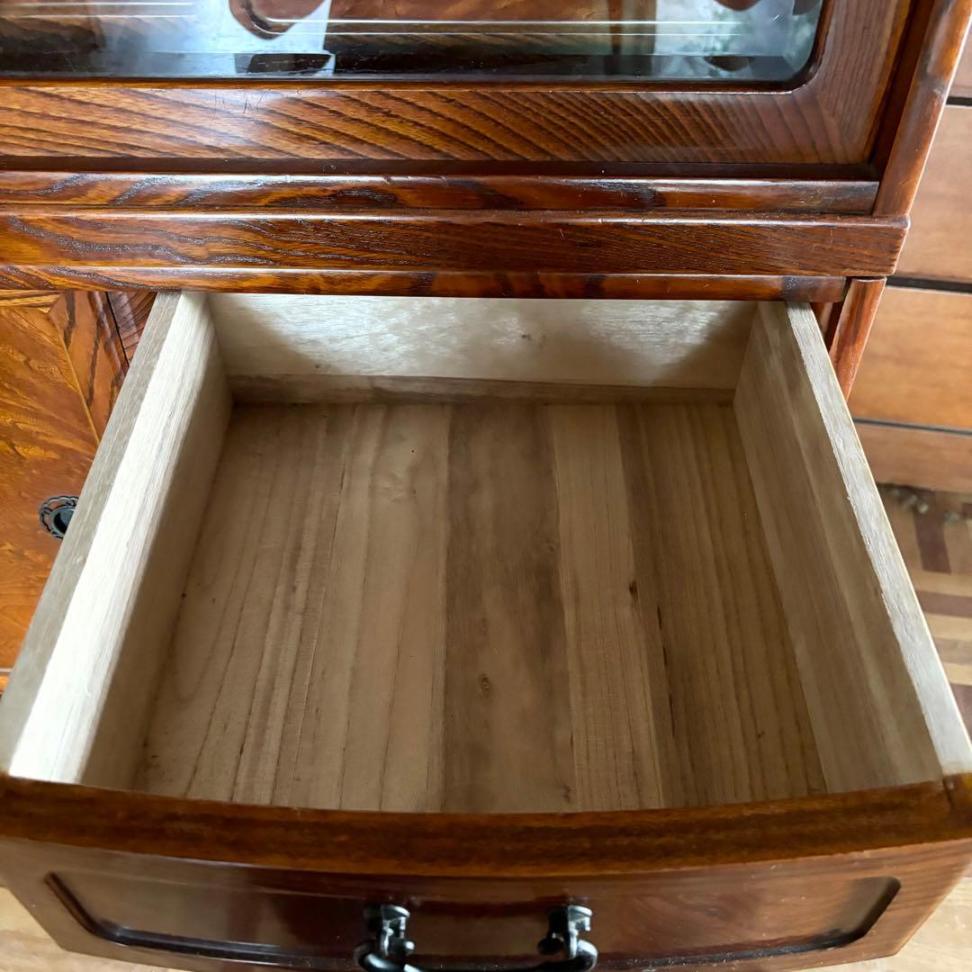 【直接引取限定】茶箪笥 和風 レトロ 箪笥 飾り棚 和箪笥