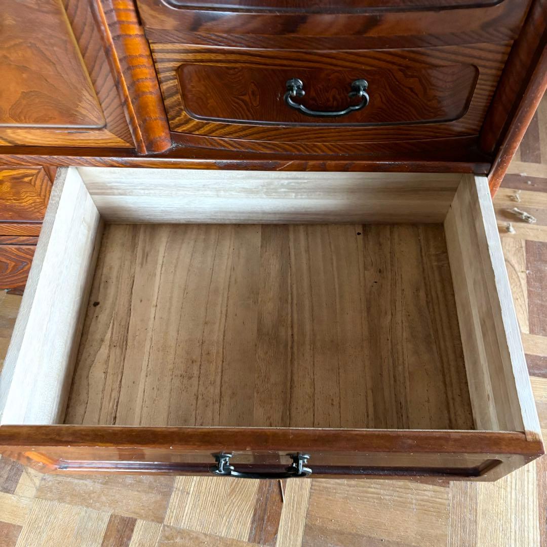 【直接引取限定】茶箪笥 和風 レトロ 箪笥 飾り棚 和箪笥