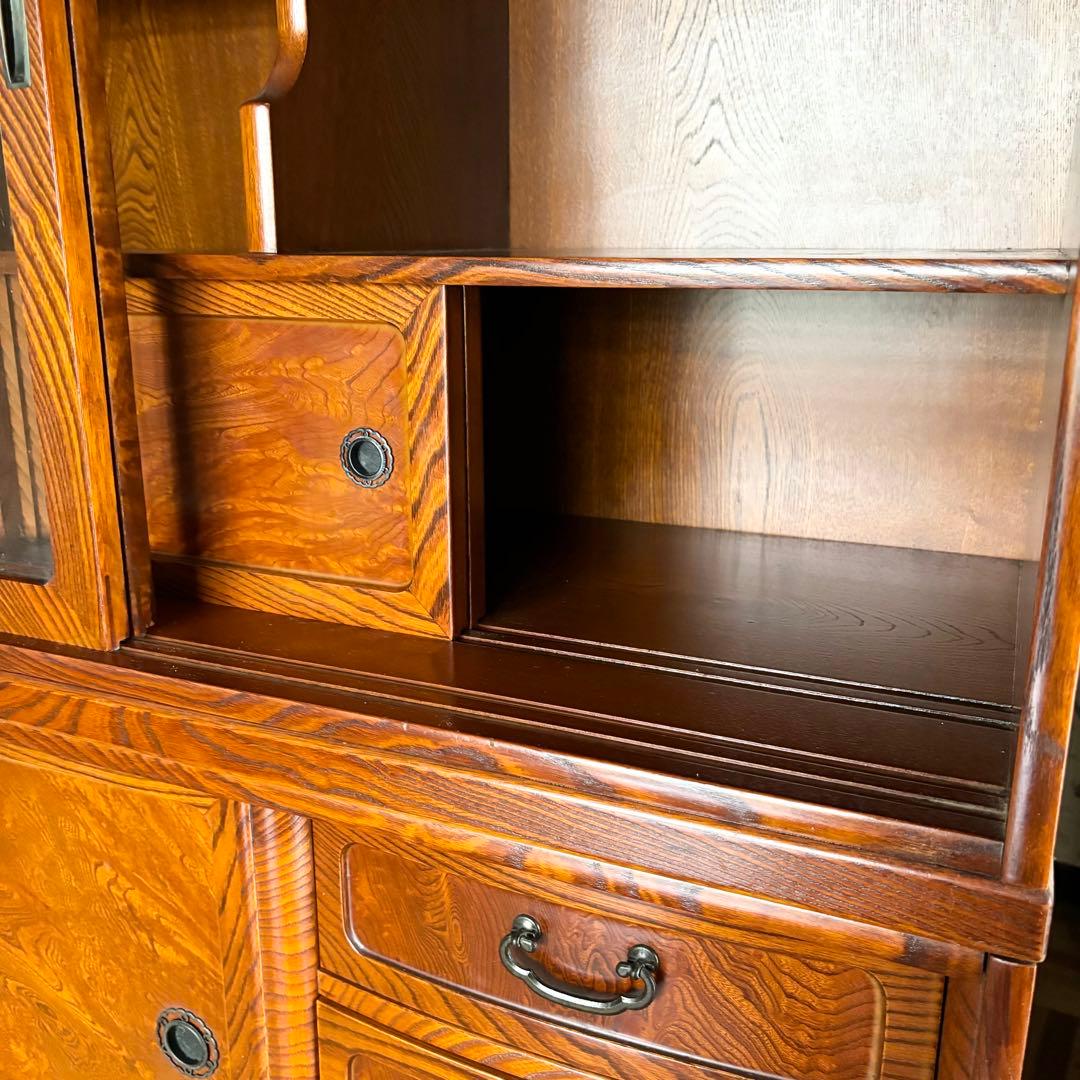 【直接引取限定】茶箪笥 和風 レトロ 箪笥 飾り棚 和箪笥