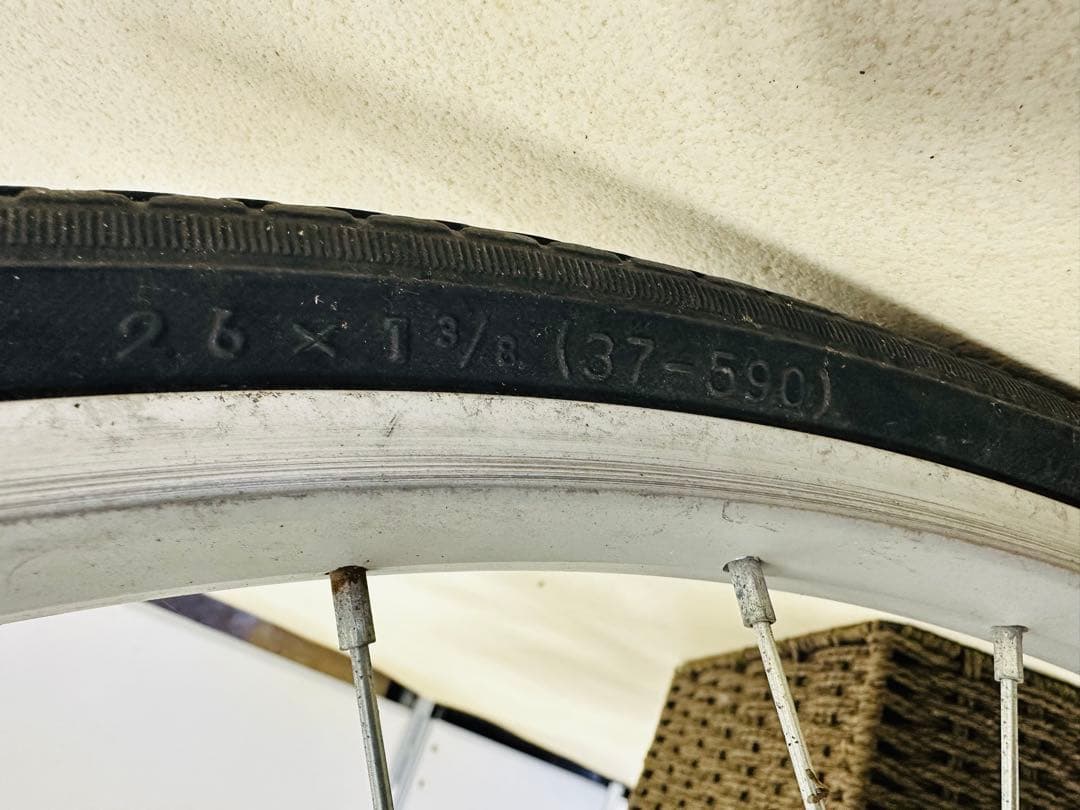 自転車 26インチ シティタイプ 前カゴ付き