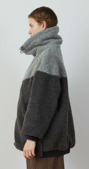 FRAPBOIS ボアショートコート グレー サイズ１ タグ付き