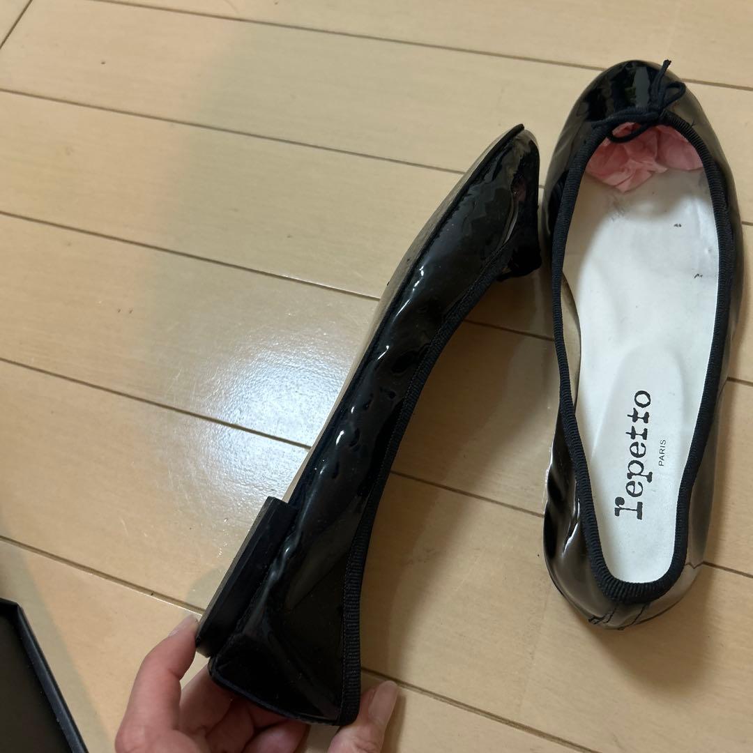 ymt❤️ Repetto ブラック バレエシューズ　38
