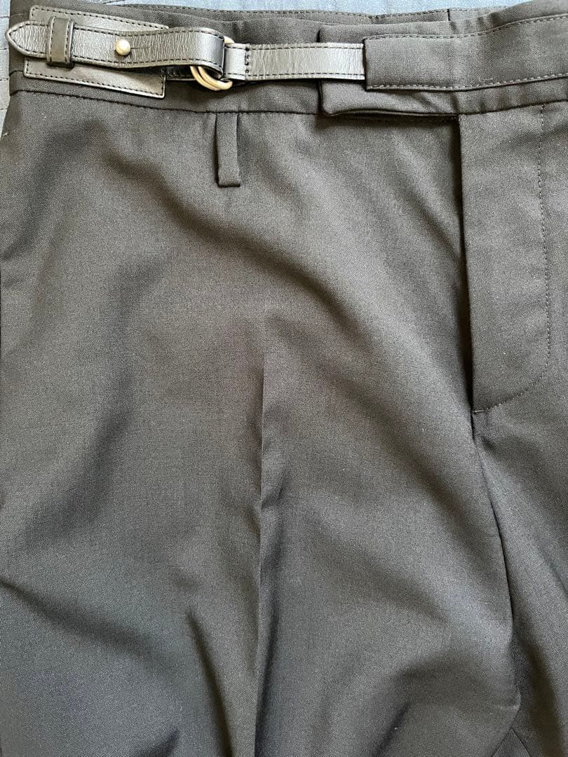 Dior レザーバックル　ベルト付き　トラウザード　テーラードスラックス