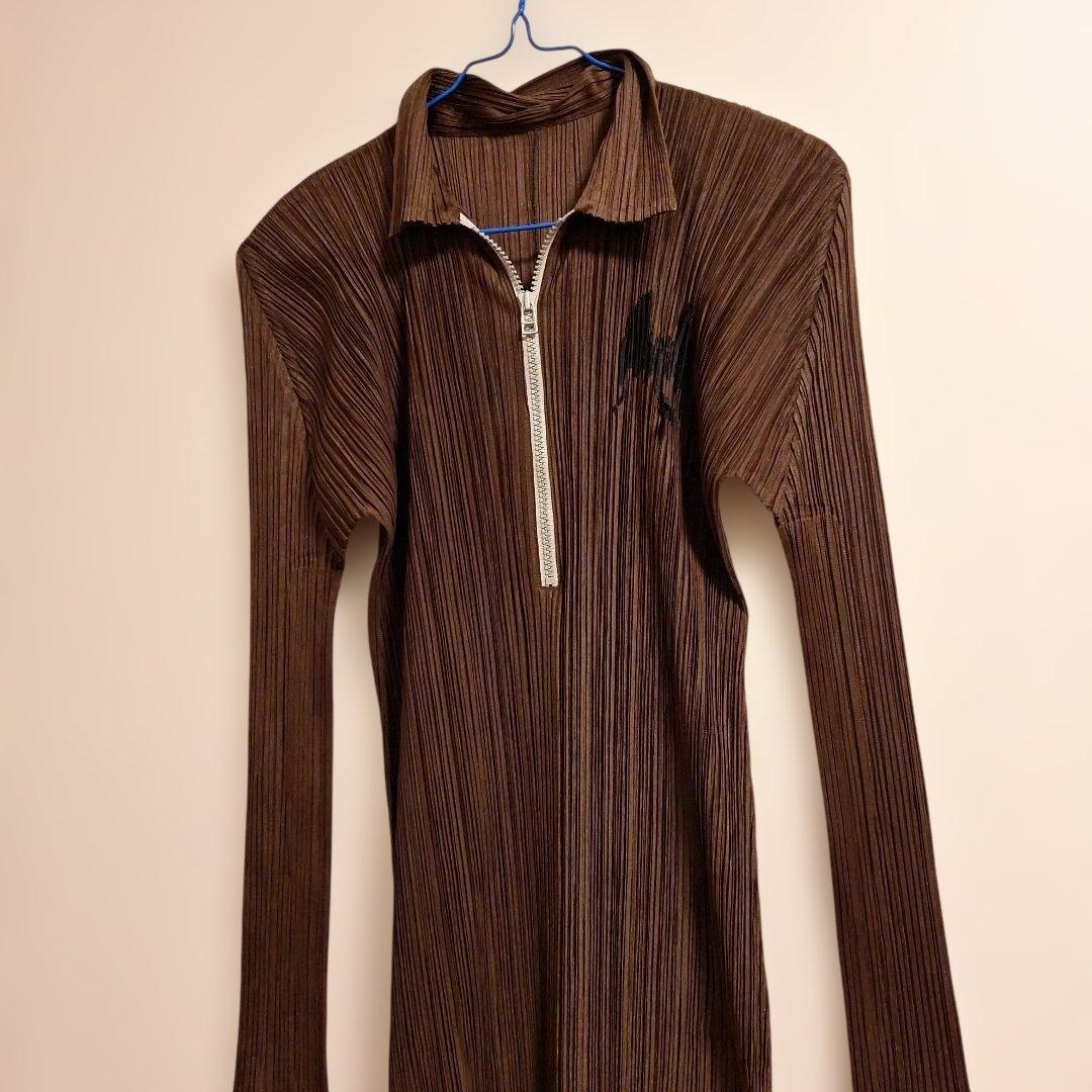 PLEATS PLEASE ブラウンワンピース