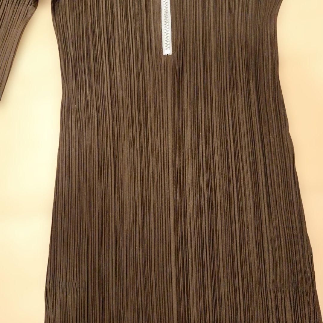 PLEATS PLEASE ブラウンワンピース