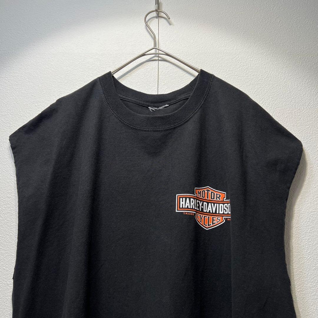 【希少】 古着 ハーレーダビッドゾン 両面プリントTシャツ ノースリーブ 2XL