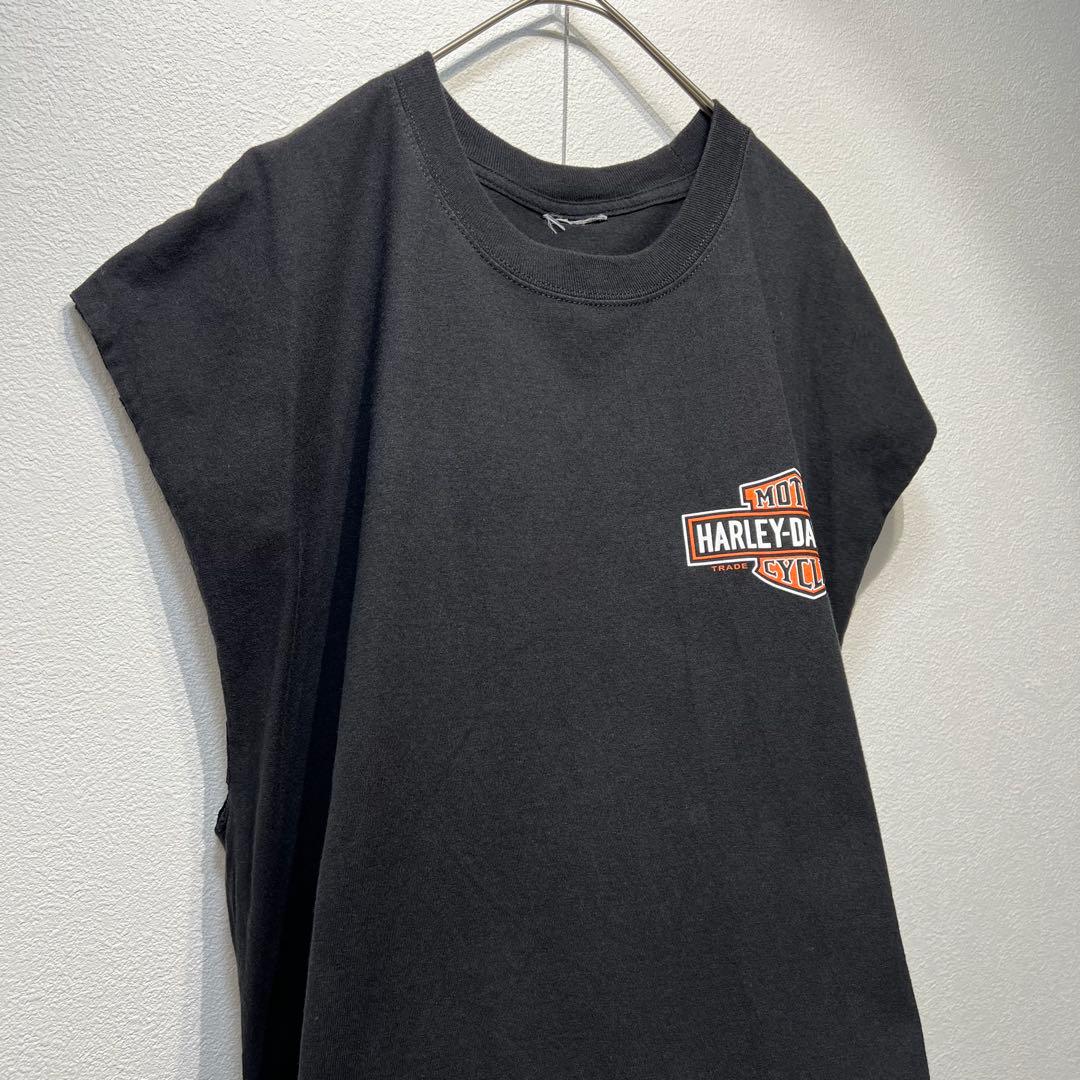 【希少】 古着 ハーレーダビッドゾン 両面プリントTシャツ ノースリーブ 2XL