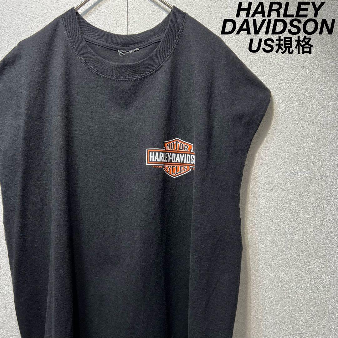 【希少】 古着 ハーレーダビッドゾン 両面プリントTシャツ ノースリーブ 2XL