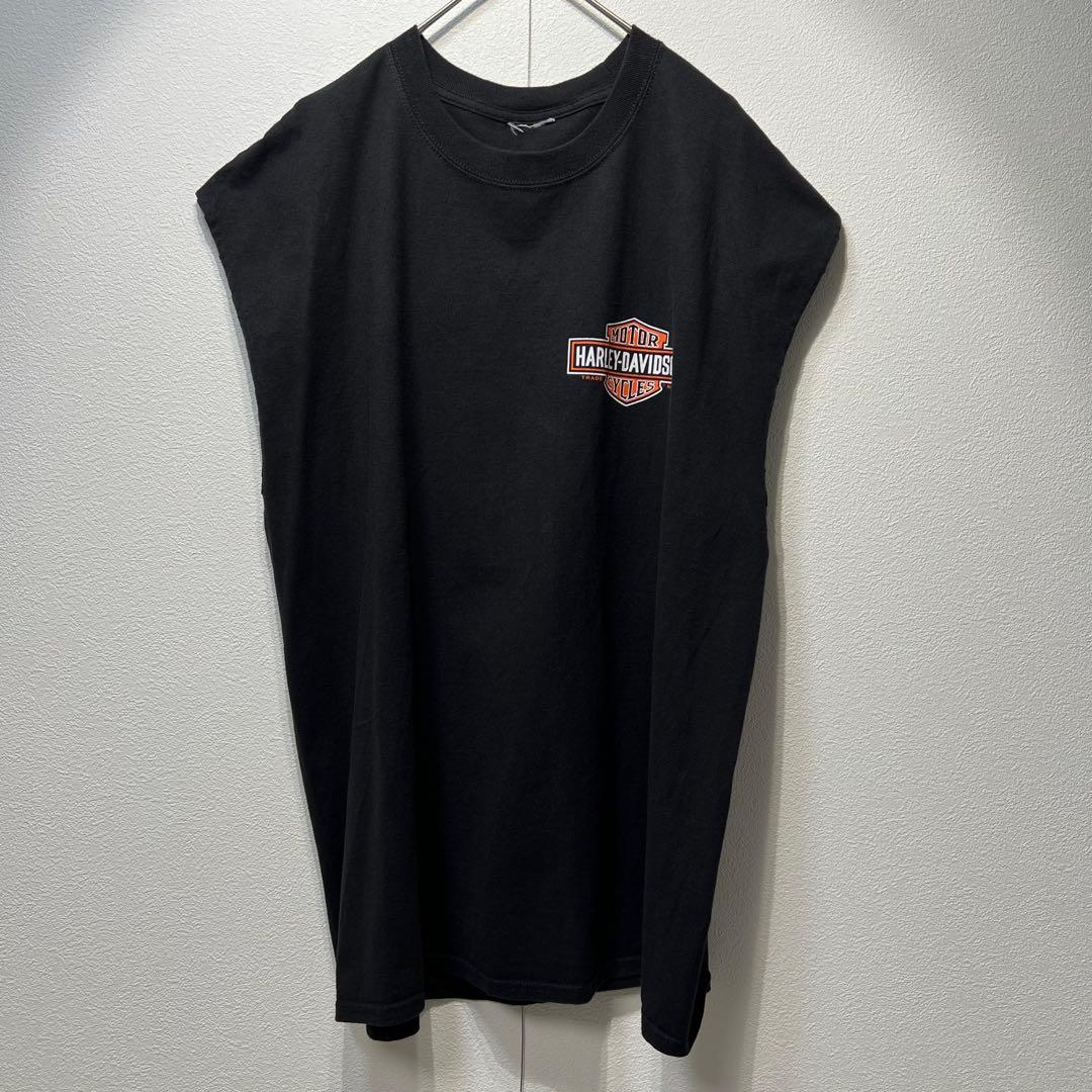 【希少】 古着 ハーレーダビッドゾン 両面プリントTシャツ ノースリーブ 2XL