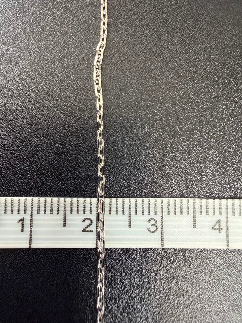 Pt850 小豆スライダーネックレス50cm