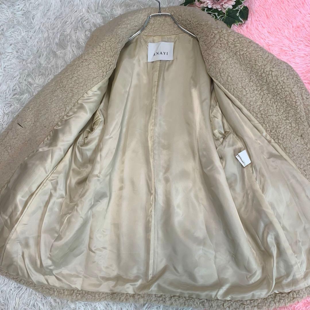 F20. ANAYI【現行タグ/近年モデル：20aw◆ボアコート】カーリーウール