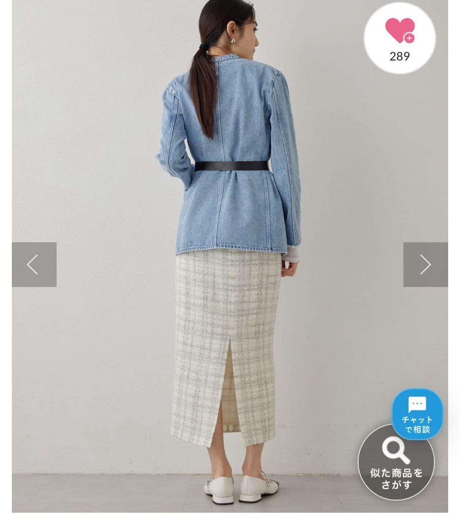 【新品未使用】デニムノーカラージャケット【ウィムガゼット】