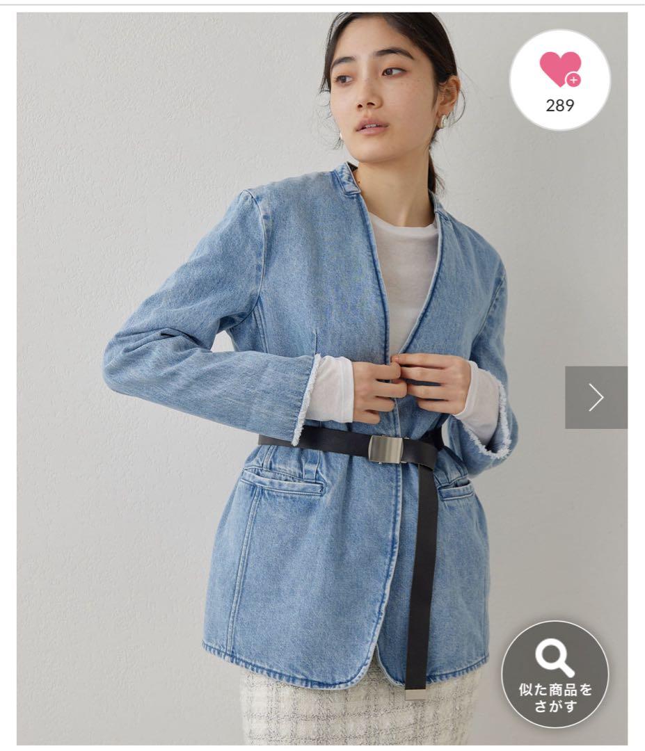 【新品未使用】デニムノーカラージャケット【ウィムガゼット】