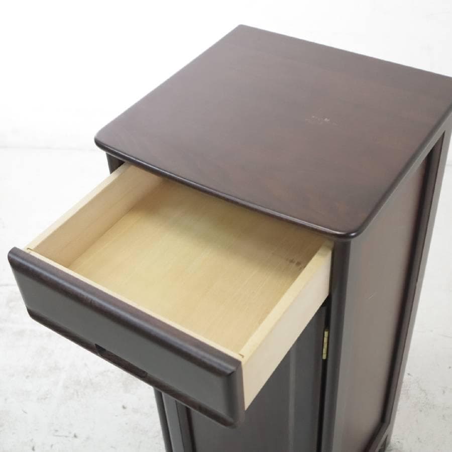 カリモク家具 キャビネットタイプ スリッパラック 5段 電話台 引き出し付き