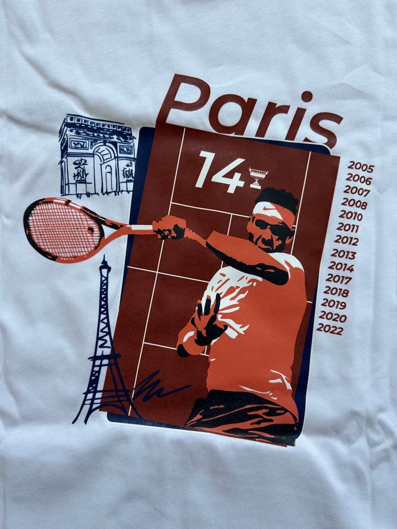 【日本未発売】ナイキ ナダル 全仏14勝記念限定Tシャツ ラファナダルアカデミー