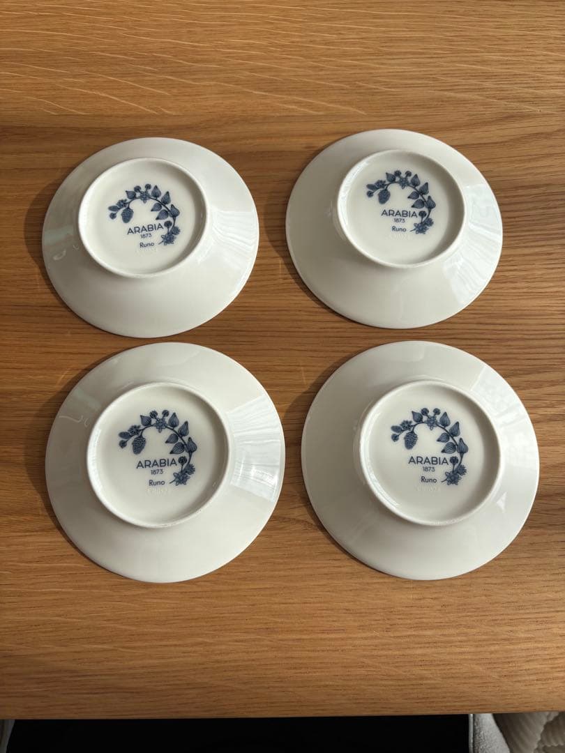 ARABIA Runo フロストベリー　 11.5プレート　4枚