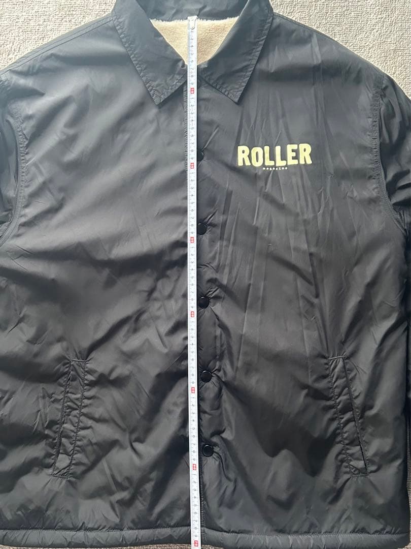 美品　ROLLER Magazine ボアコーチジャケット L 黒