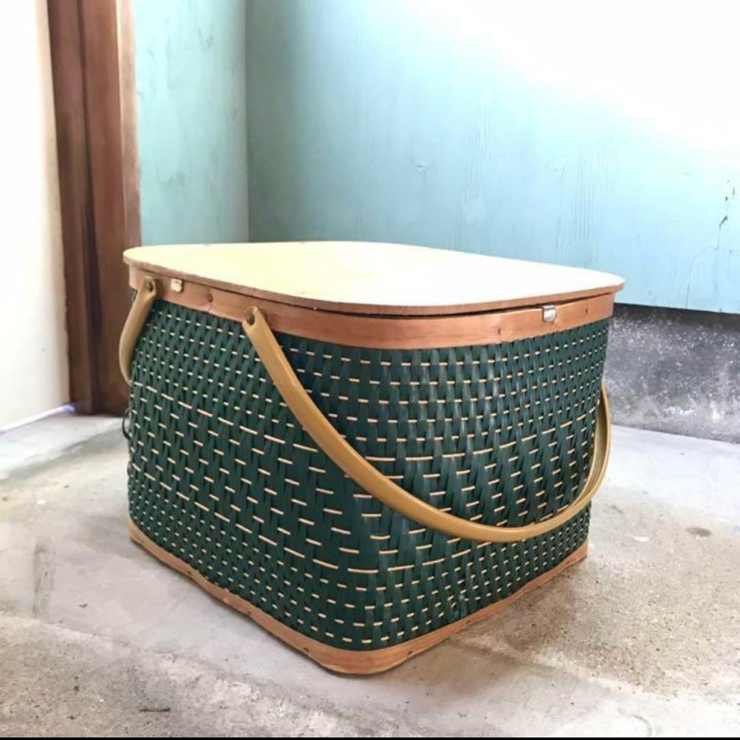 美品　Vintage picnic basket