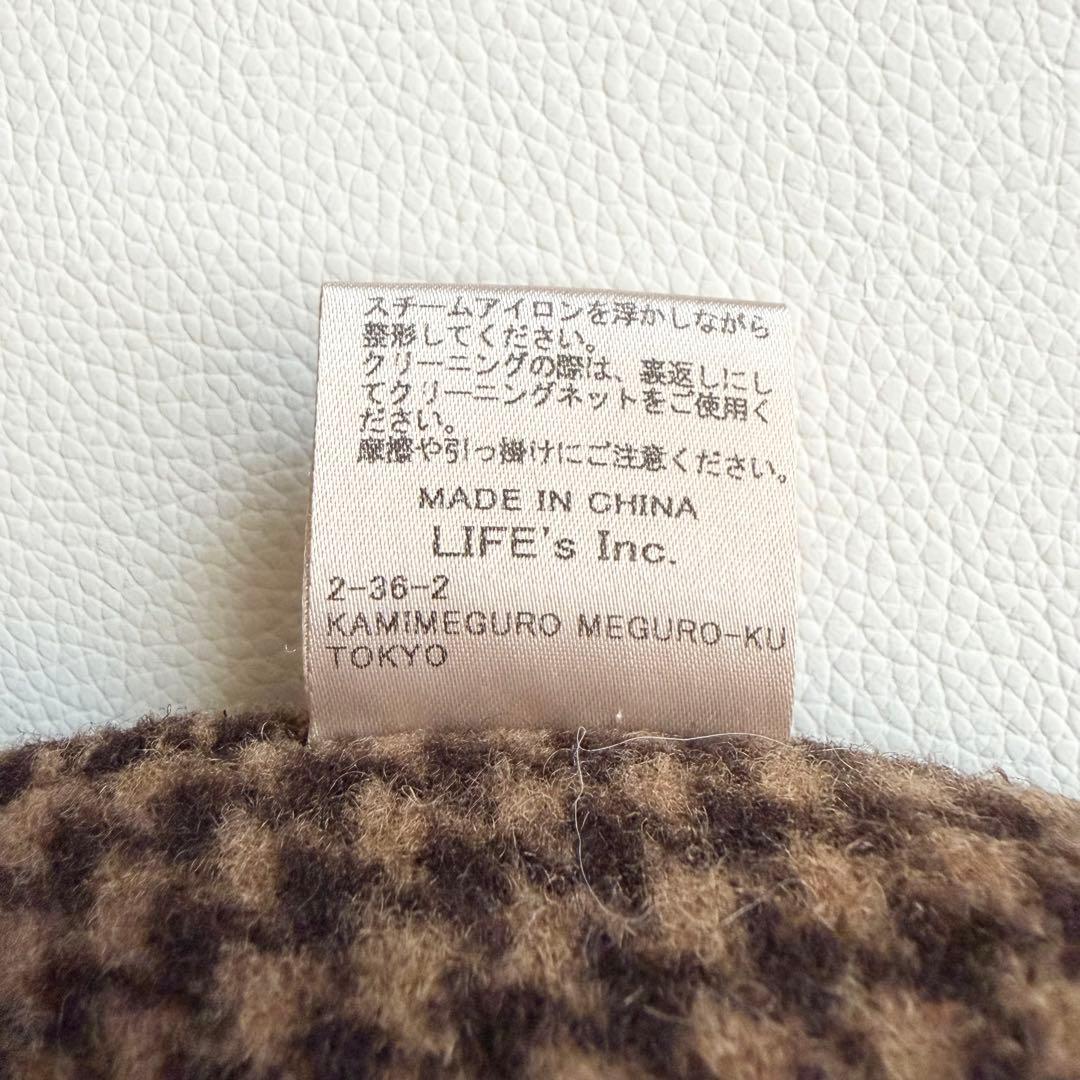 【トゥデイフル】千鳥格子 チェック柄 ウール混 テーラードジャケット36