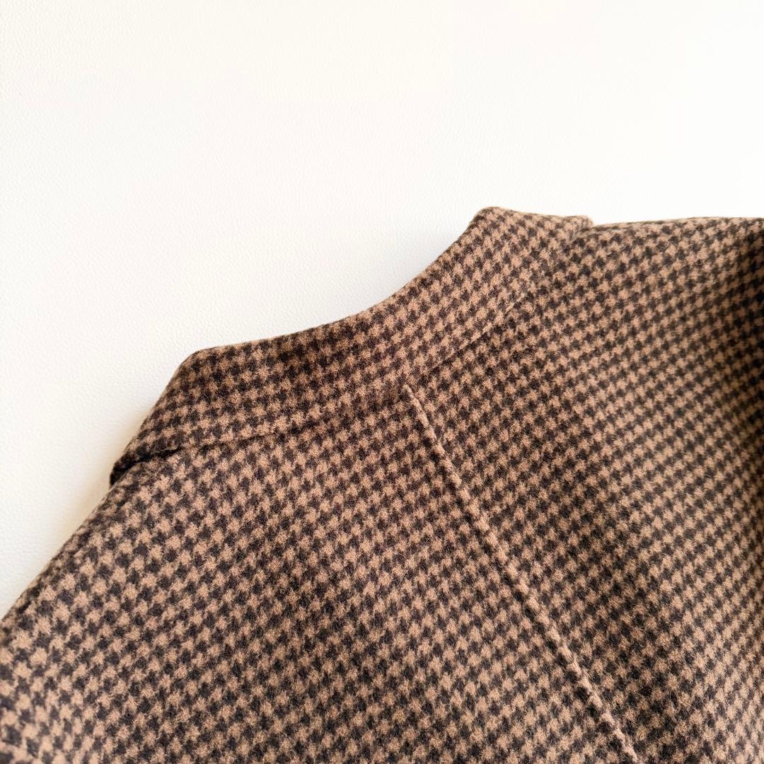 【トゥデイフル】千鳥格子 チェック柄 ウール混 テーラードジャケット36