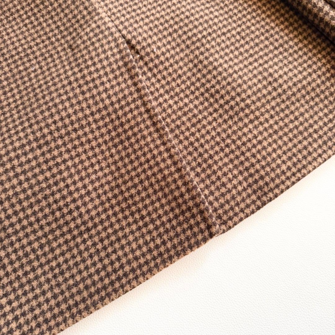 【トゥデイフル】千鳥格子 チェック柄 ウール混 テーラードジャケット36
