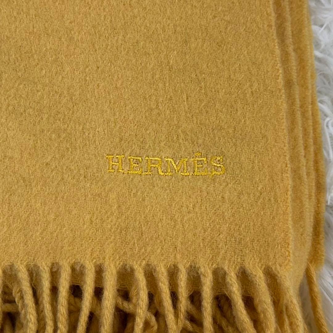 こゆび姫♡ 美品✨エルメス カシミヤ100% ショールマフラー 大判200
