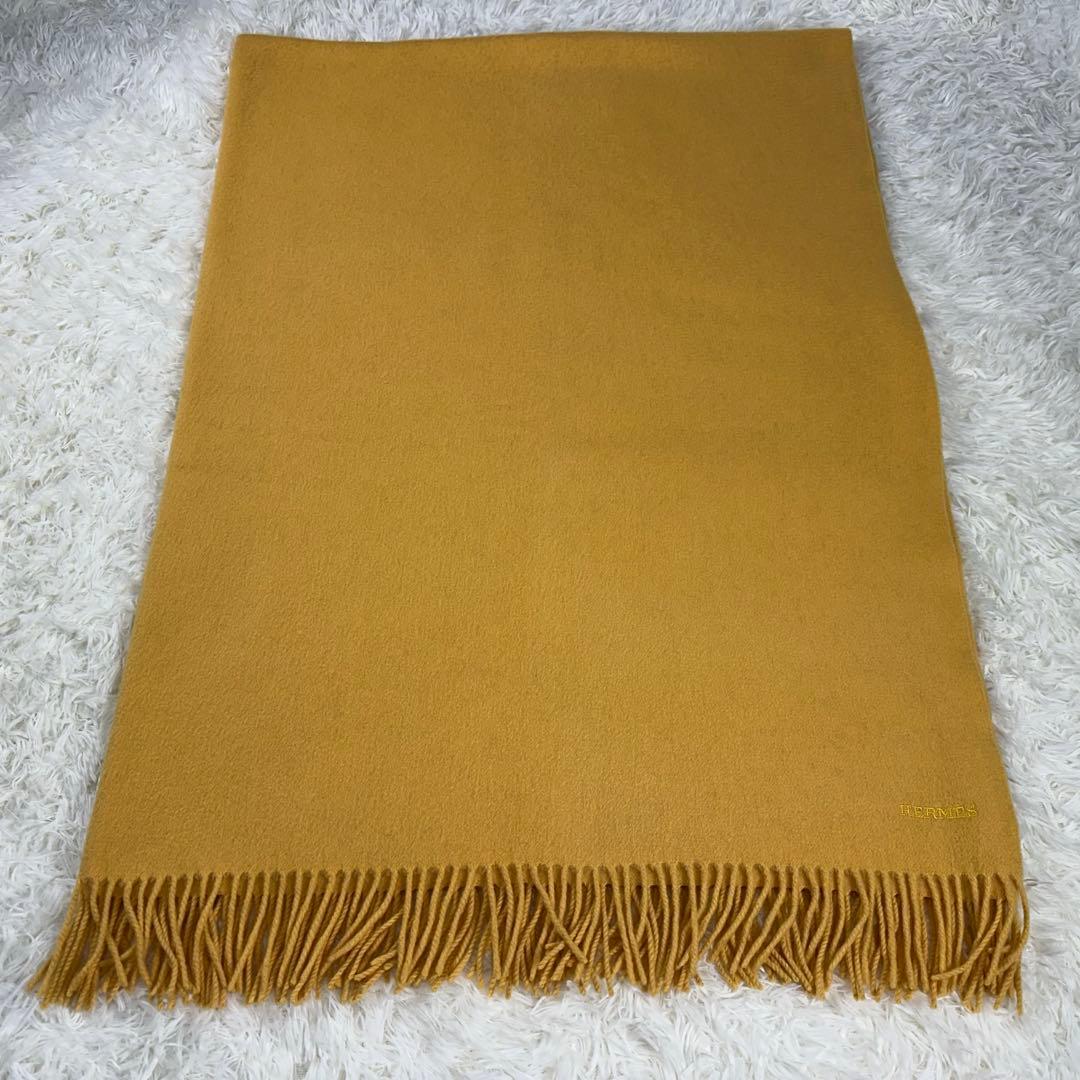 こゆび姫♡ 美品✨エルメス カシミヤ100% ショールマフラー 大判200