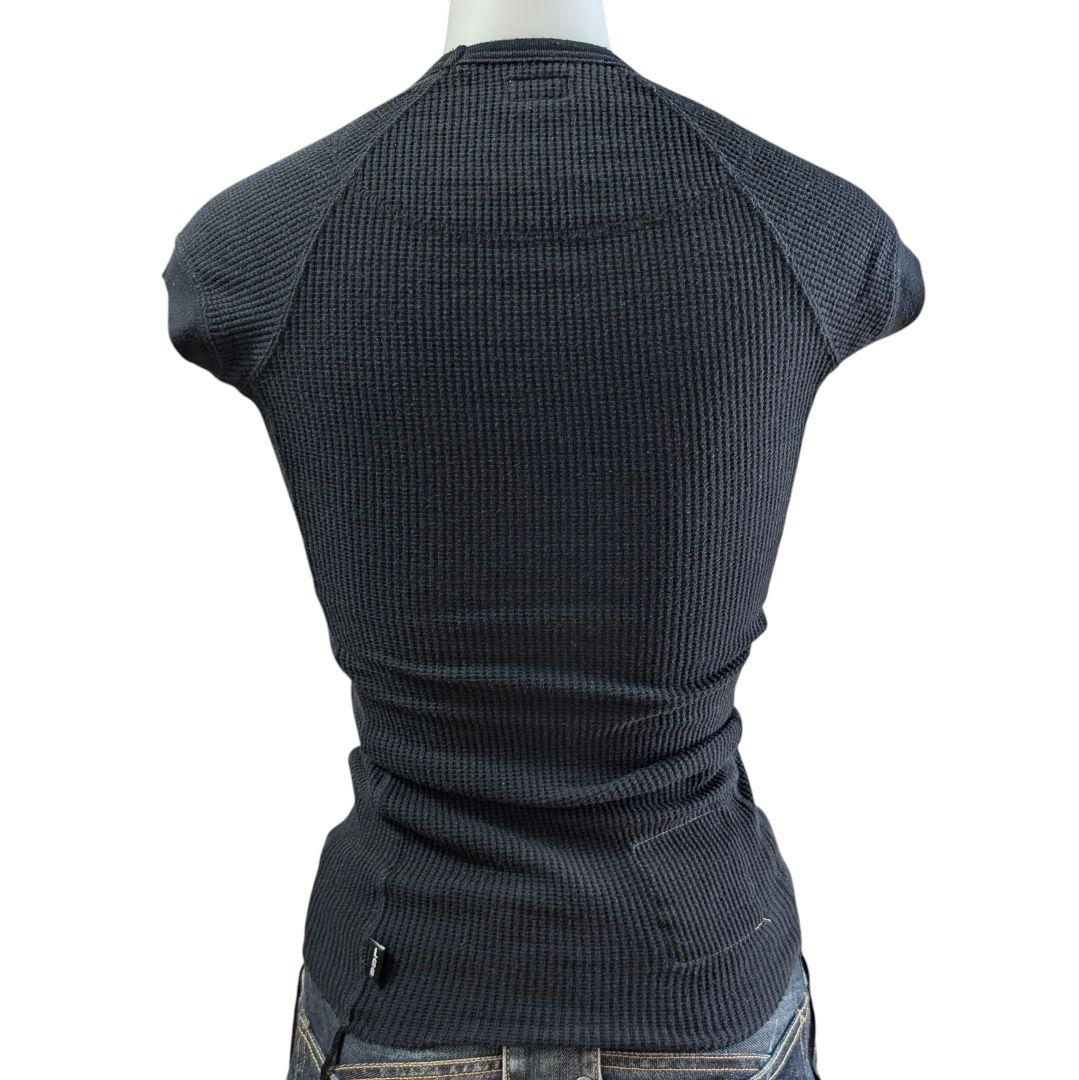 LGB 希少 ワッフル Ｔシャツ ブラック カットソー S