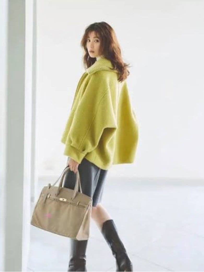 LOUNIEルーニィ ショート丈ボリュームコート