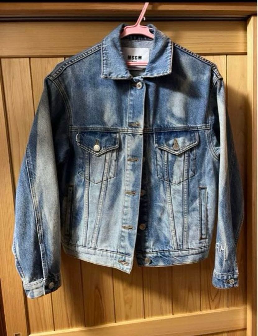 MSGM デニムジャケット Gジャン　ライトブルー
