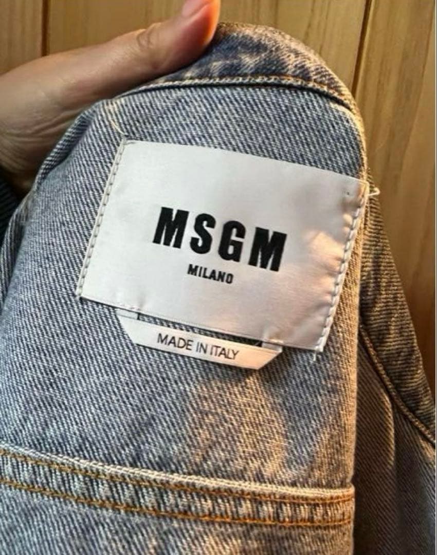 MSGM デニムジャケット Gジャン　ライトブルー