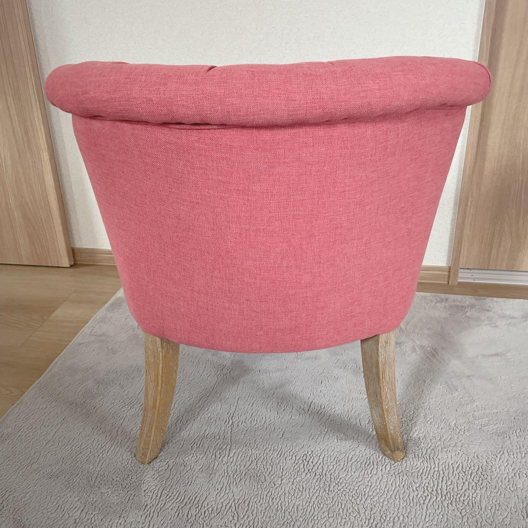 ラムズゲイトチェア 1人掛けソファ　リネン　ダスティピンク