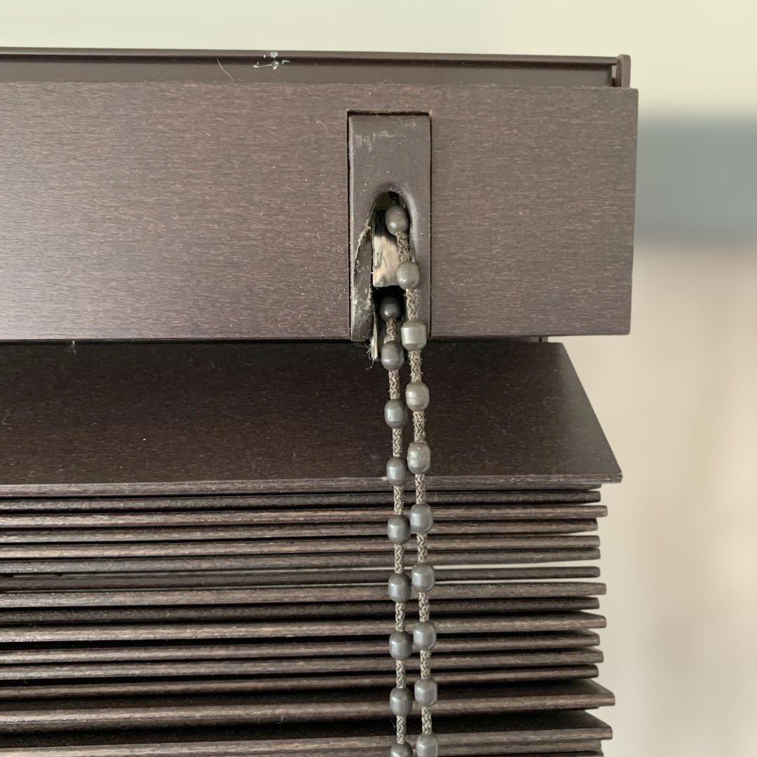 ウッドブラインド　　タチカワ メーカー品　ダークブラウン