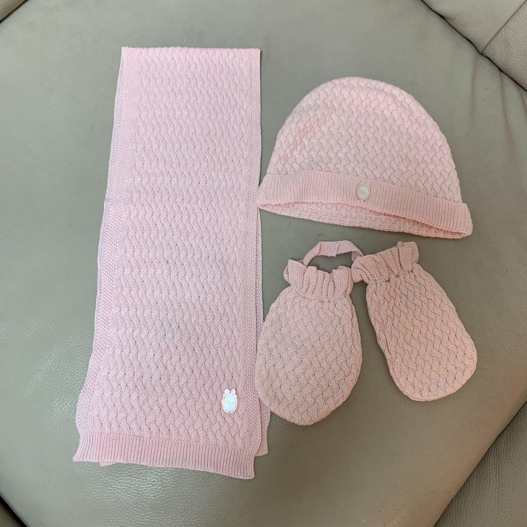 ディオール　お祝い　新品　キッズ　ベビー　帽子　マフラー　手袋　セット