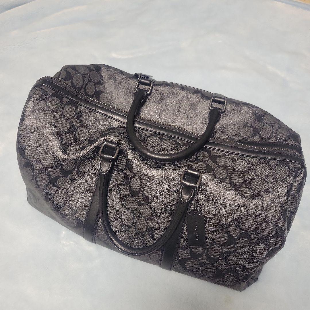 コーチ ボストンバッグ ブラック/グレー