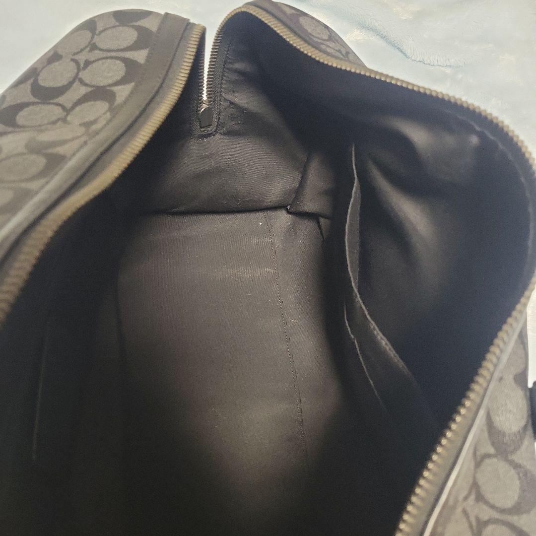 コーチ ボストンバッグ ブラック/グレー