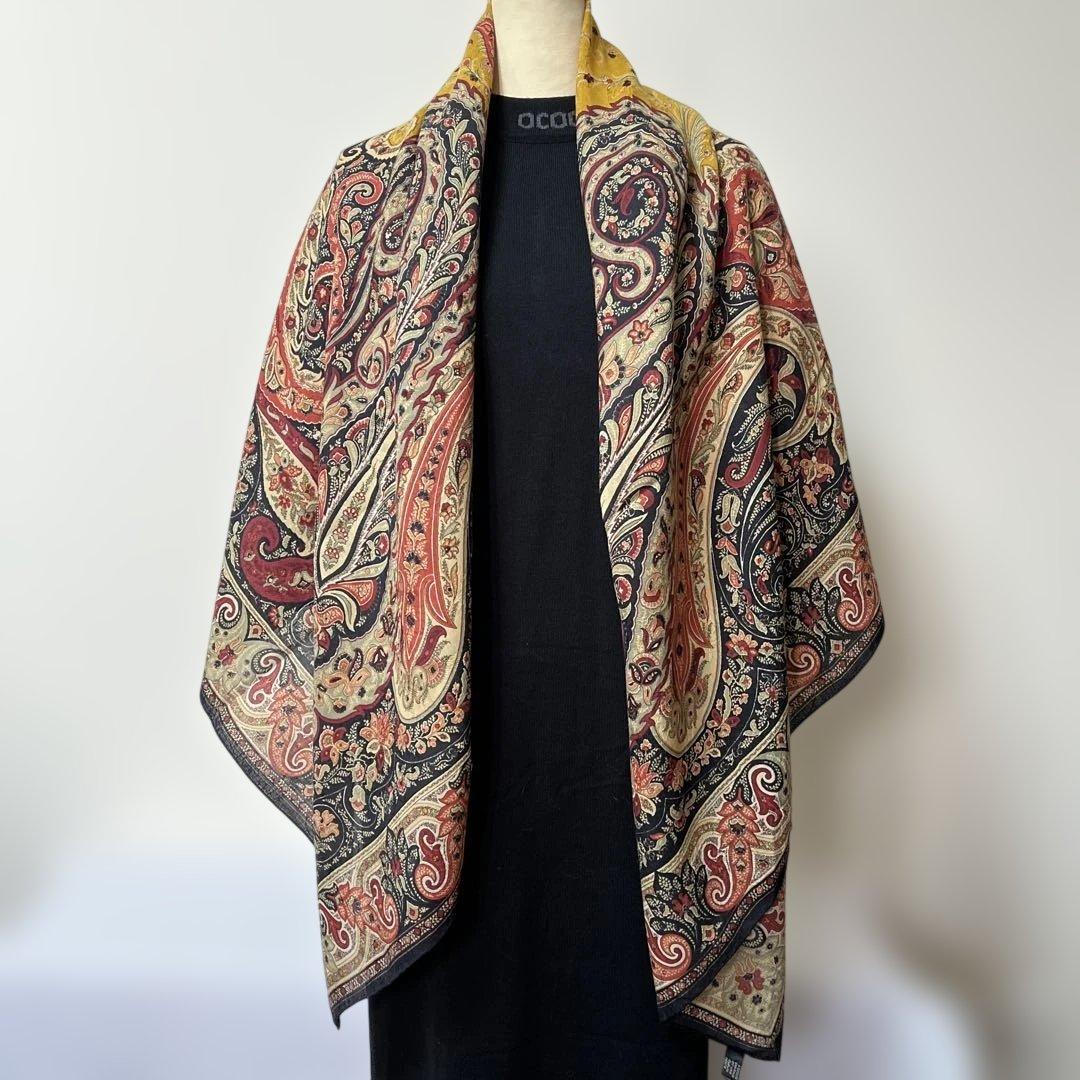 ETRO ペイズリー柄 135cm角 大判