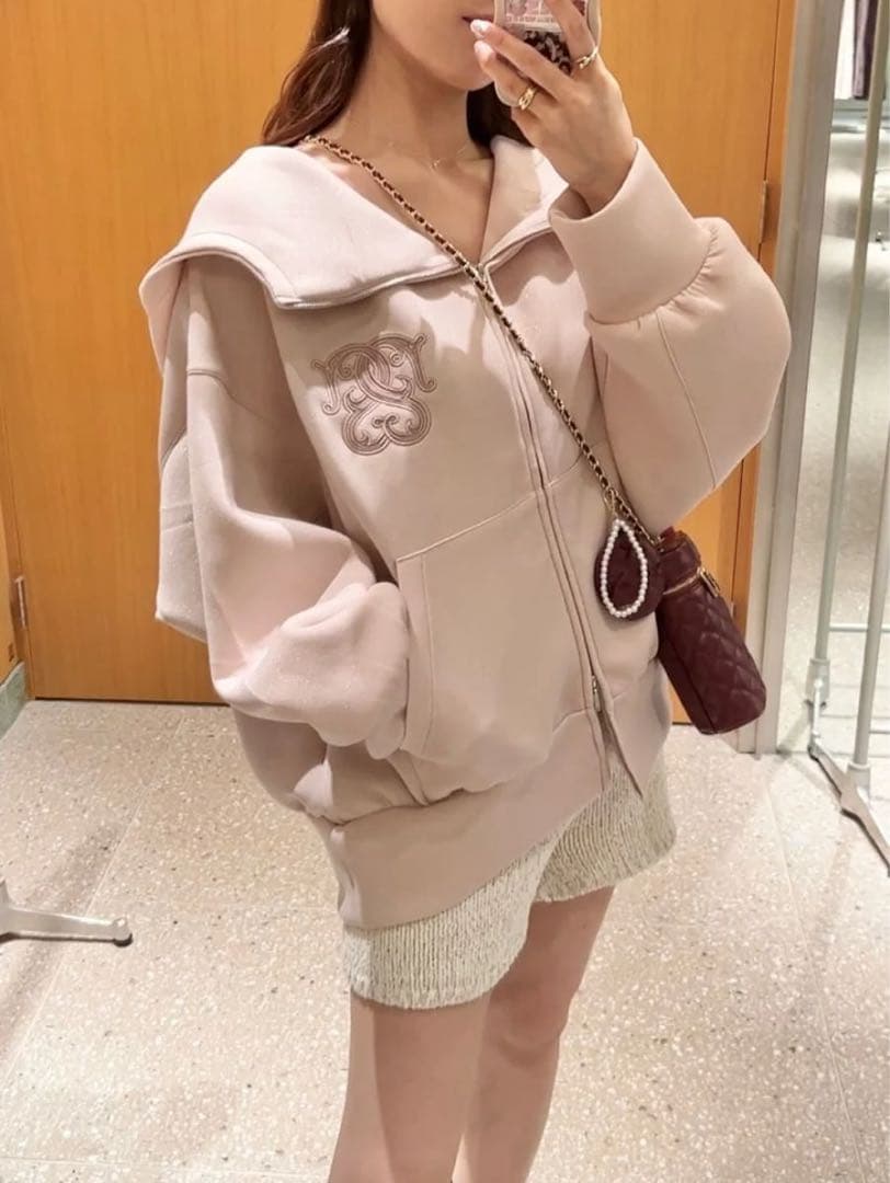 SNIDEL ボリュームパーカー♡ピンク新品タグ付き