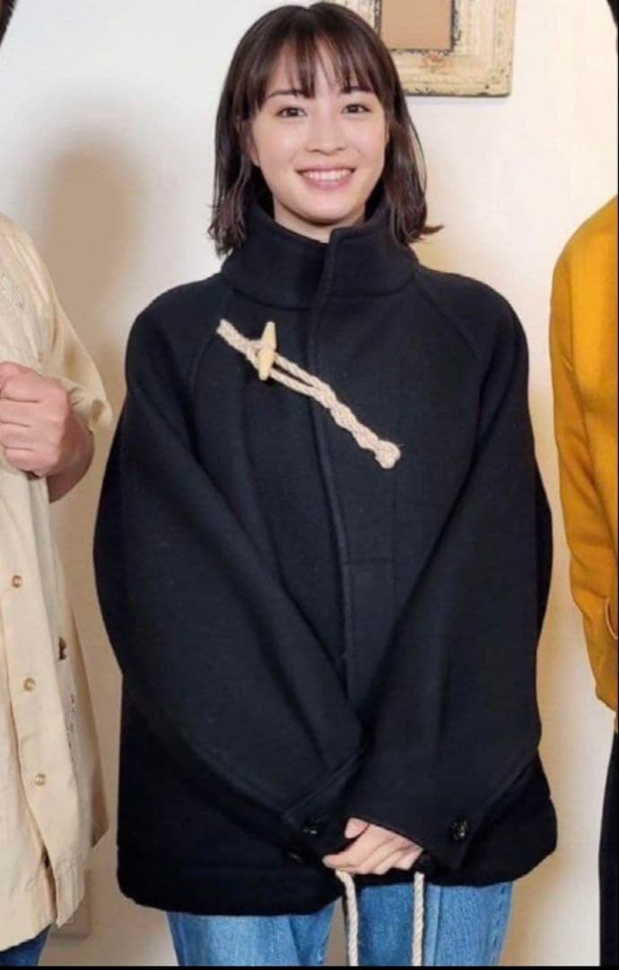 HYKEDOUBLE FACE DUFFEL JACKET ブラック サイズ1