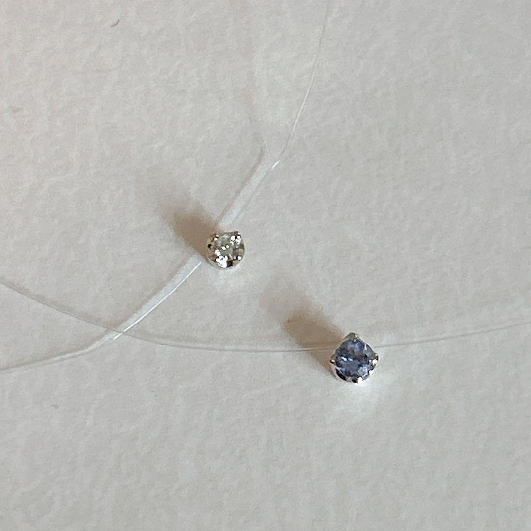 4℃ Pt850 タンザナイト ダイヤモンドネックレス∗*゜