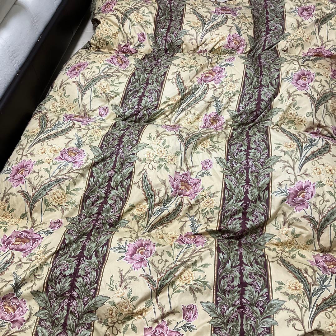 京都西川　Star Candle 花柄 羽毛布団　シングル