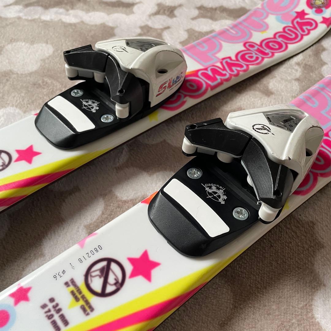 12345→セール中　スキー板 ホワイト/ピンク 約80cm